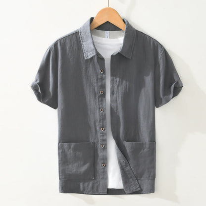 Chemise À Manches Courtes avec Poches pour Hommes | Idéale pour Usage Quotidien