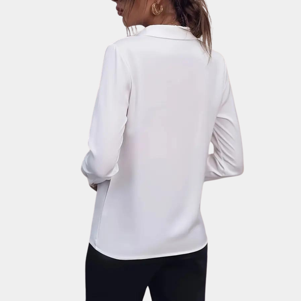Blouse Avec Col Classique Et Fermeture Boutonnée Pour Femmes | Idéale Pour Le Travail Ou Les Sorties