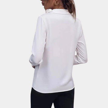 Blouse Avec Col Classique Et Fermeture Boutonnée Pour Femmes | Idéale Pour Le Travail Ou Les Sorties