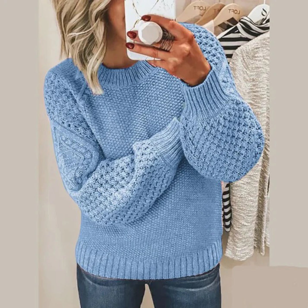 Pull à Manches Longues pour Femme en Matière Synthétique | Idéal pour l’Hiver