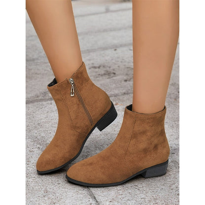 Bottines à fermeture éclair pour femmes