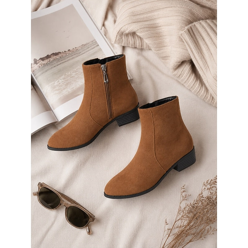 Bottines à fermeture éclair pour femmes