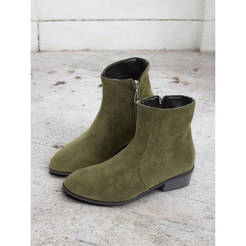 Bottines à fermeture éclair pour femmes
