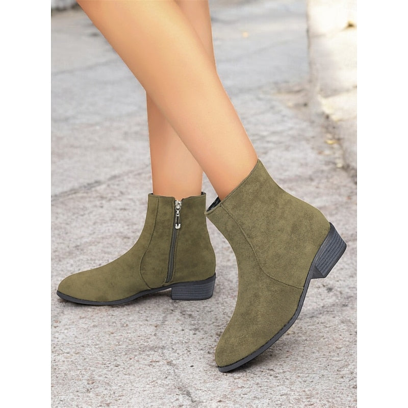 Bottines à fermeture éclair pour femmes