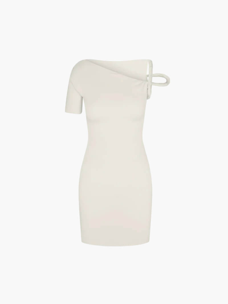 Robe Mini Asymétrique Avec Détail Torsadé Pour Femme | Idéale Pour Les Soirées Estivales