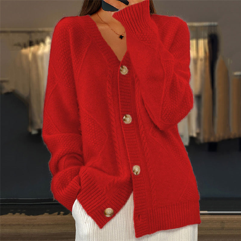 Cardigan en maille torsadée pour femmes