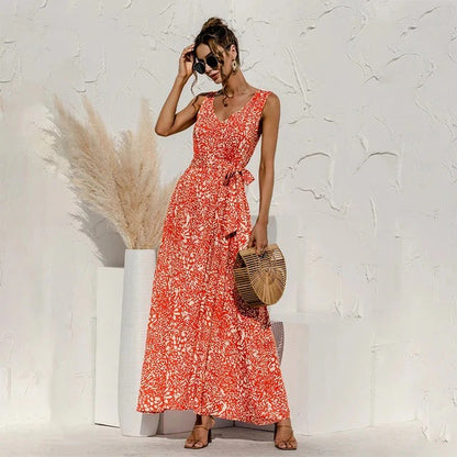 Robe Longue Noire avec Motif Discret pour Femme | Idéale pour l’Été