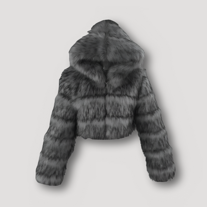 Veste Courte à Capuche avec Fermeture Zippée pour Femmes | Idéale pour l’Automne et l’Hiver