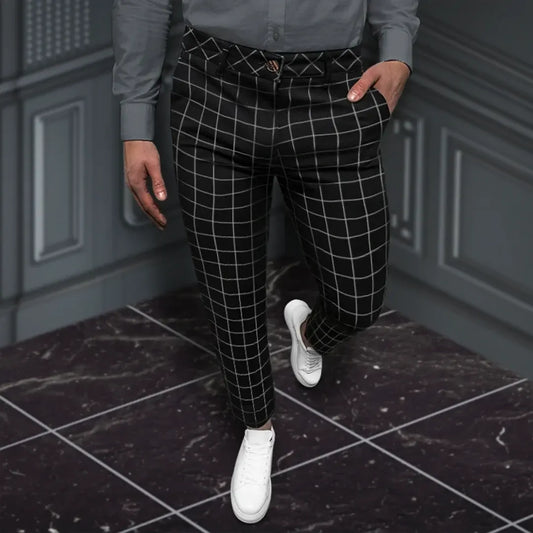 Pantalon À Carreaux Coupe Regular Pour Adultes | Idéal Pour Usage Quotidien Et Professionnel