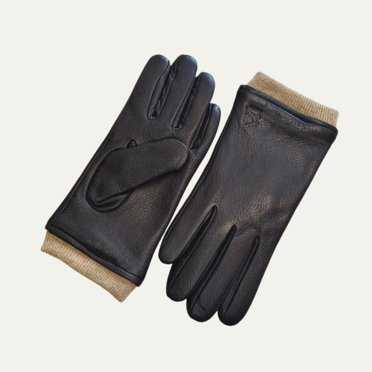 Gants à poignets côtelés pour hommes