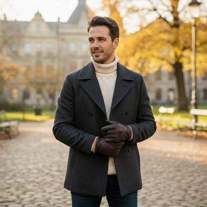 Gants à poignets côtelés pour hommes