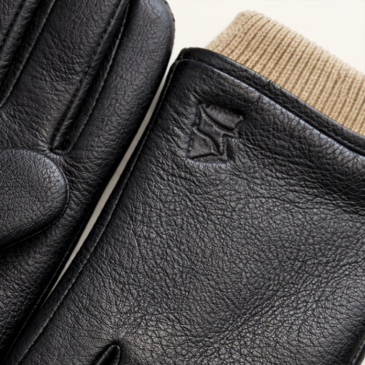 Gants à poignets côtelés pour hommes