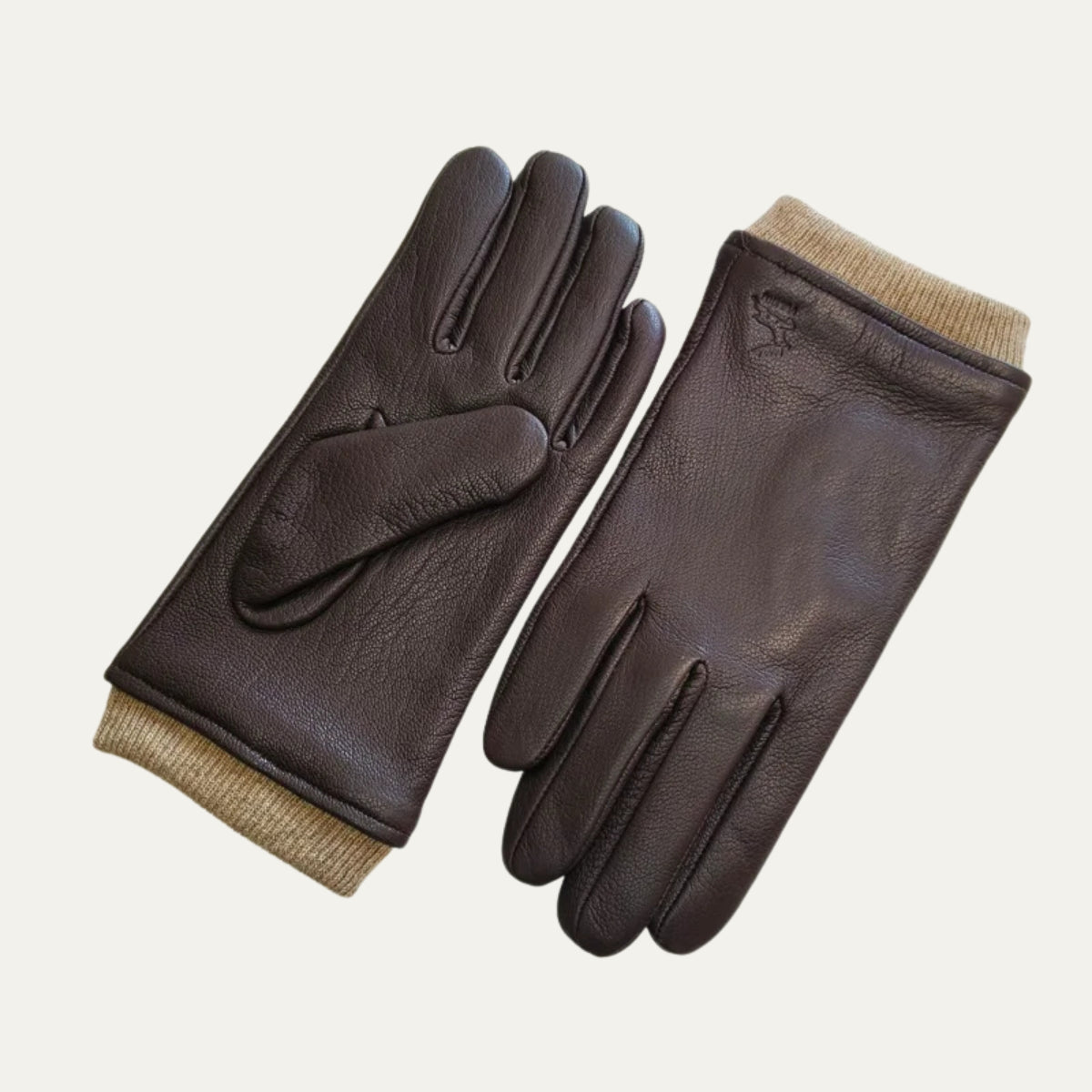 Gants à poignets côtelés pour hommes