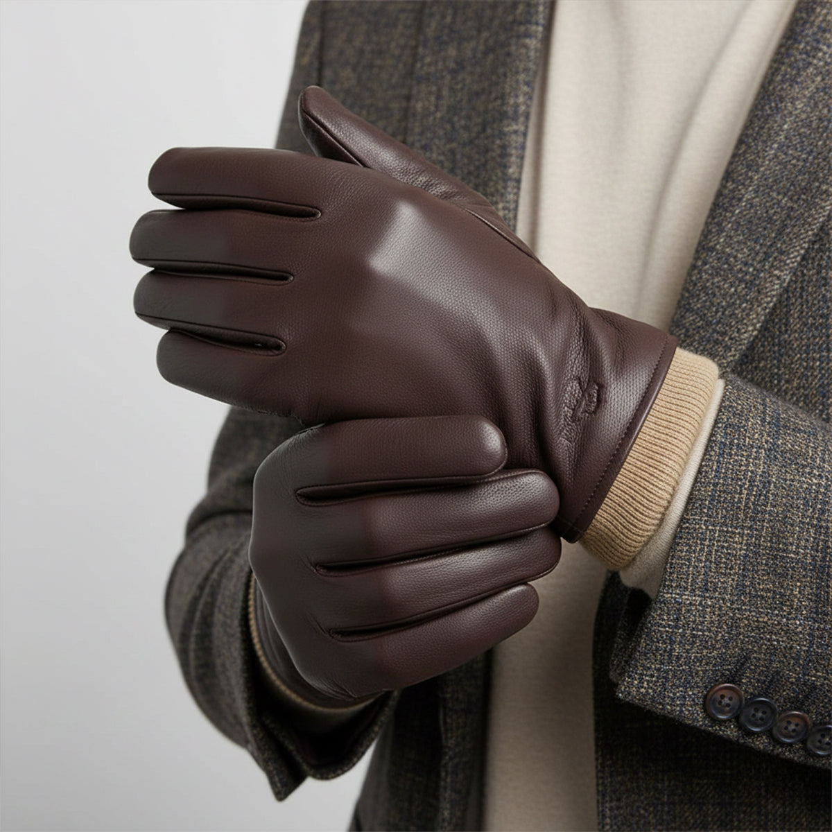 Gants à poignets côtelés pour hommes