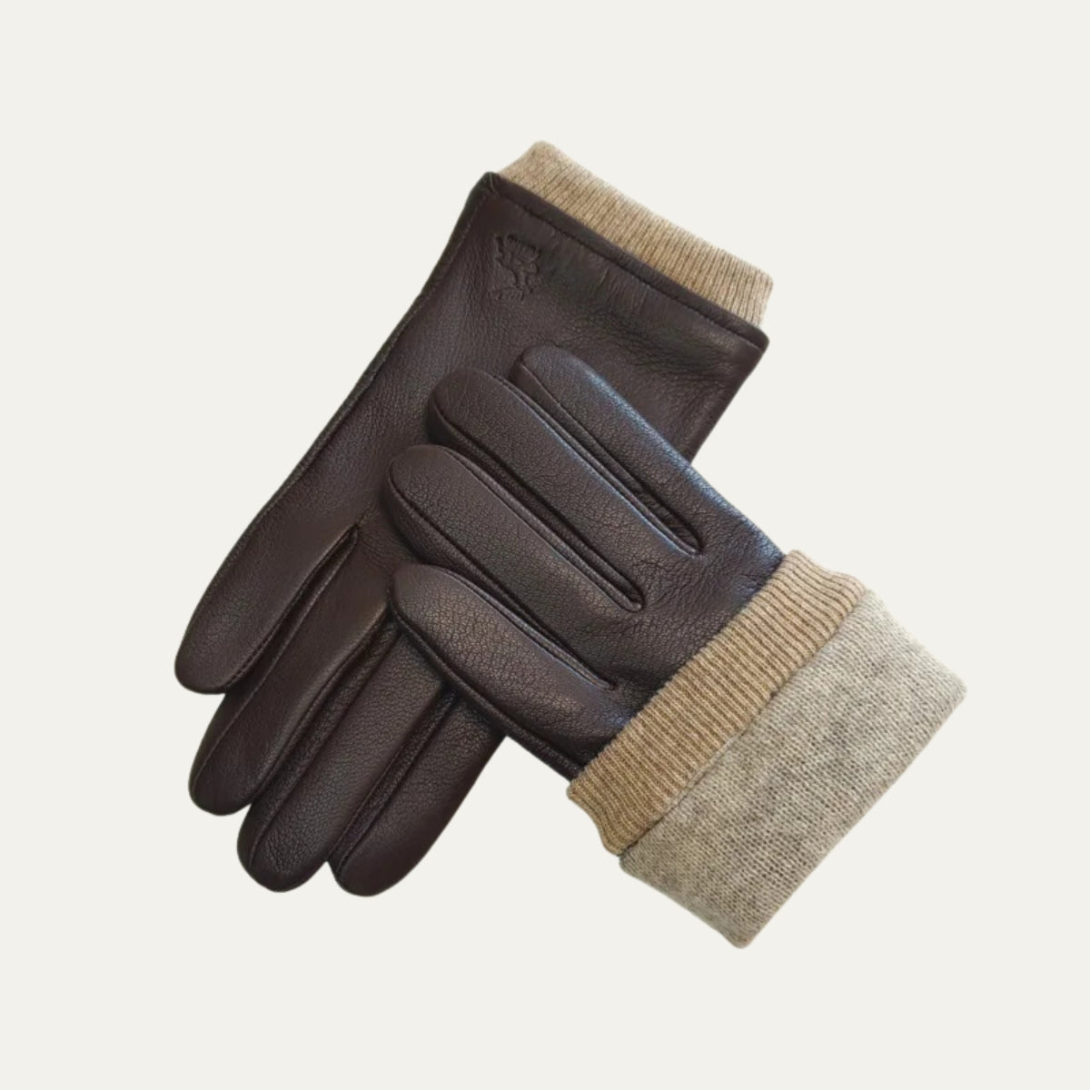 Gants à poignets côtelés pour hommes