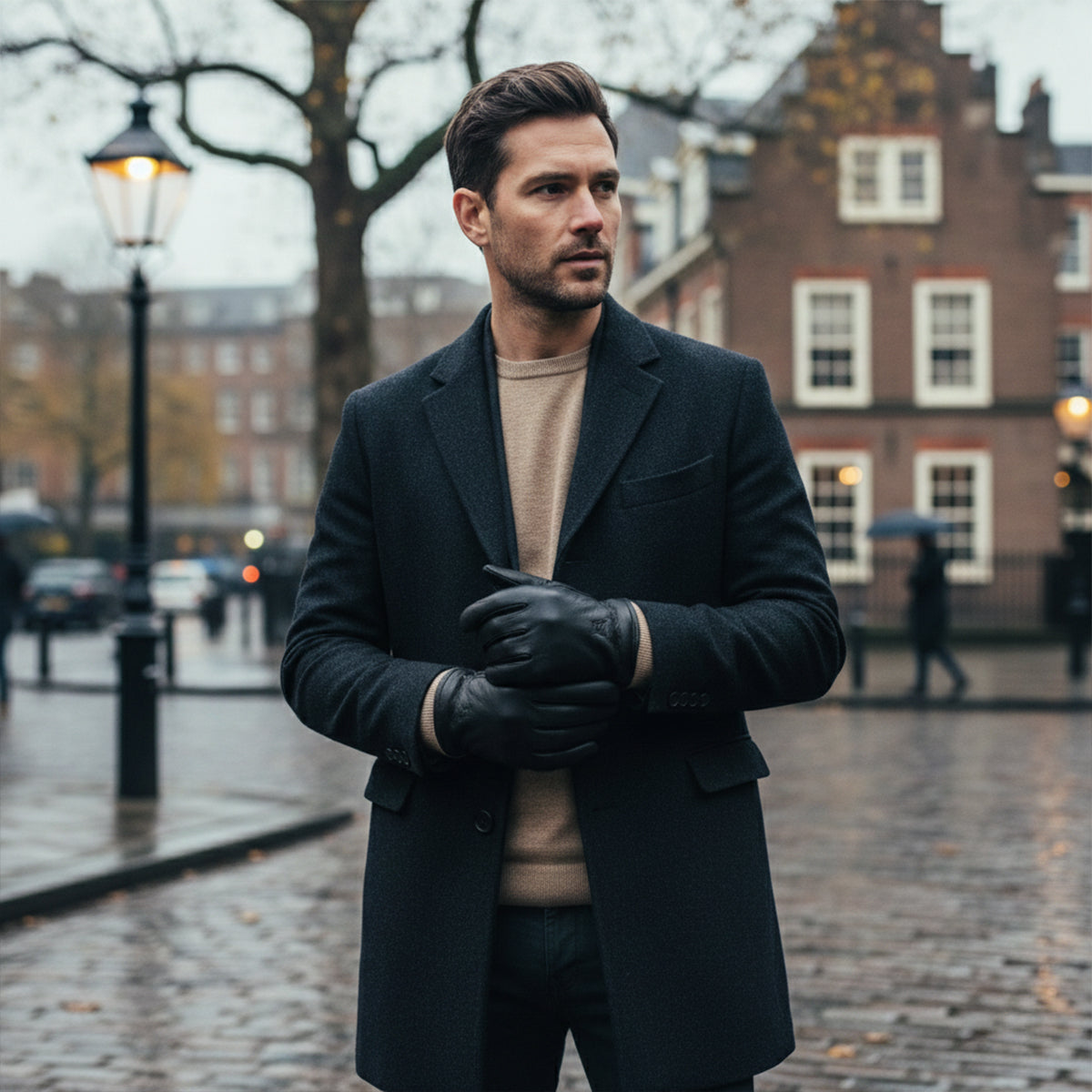 Gants à poignets côtelés pour hommes