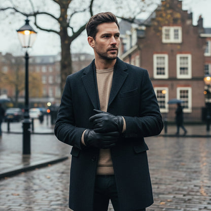 Gants à poignets côtelés pour hommes