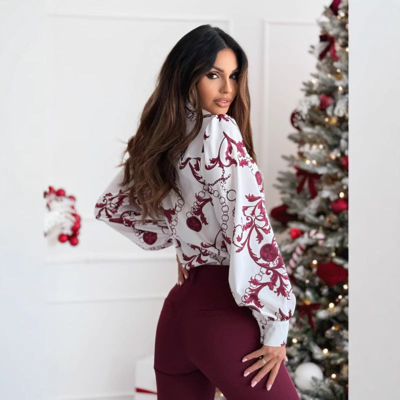 Chemise À Manches Longues Avec Col Nœud Pour Femme | Idéal Pour Les Tenues Professionnelles Et Décontractées