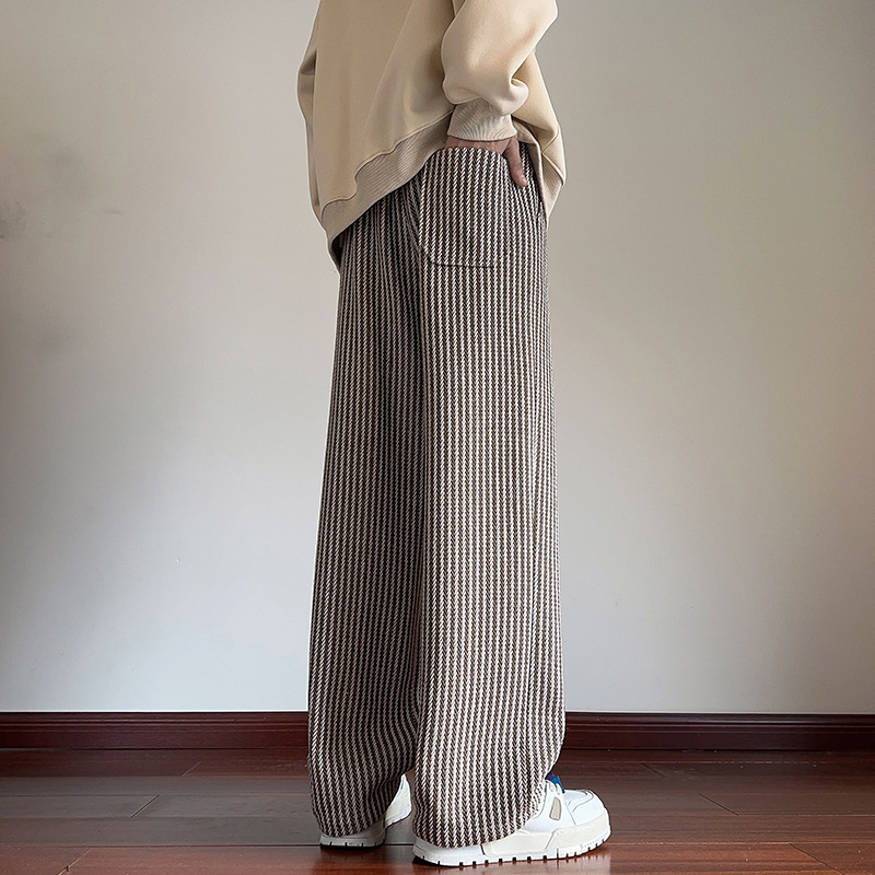 Pantalon À Motif Chevron Avec Coupe Ample pour Adultes | Idéal pour un Usage Quotidien