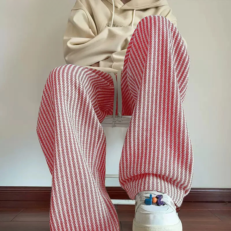 Pantalon À Motif Chevron Avec Coupe Ample pour Adultes | Idéal pour un Usage Quotidien