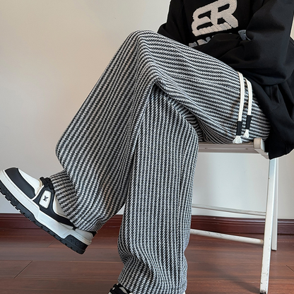 Pantalon À Motif Chevron Avec Coupe Ample pour Adultes | Idéal pour un Usage Quotidien