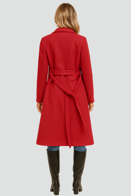 Manteau Femme Avec Ceinture À Nouer Et Revers Crantés | Idéal Pour L'automne Et L'hiver