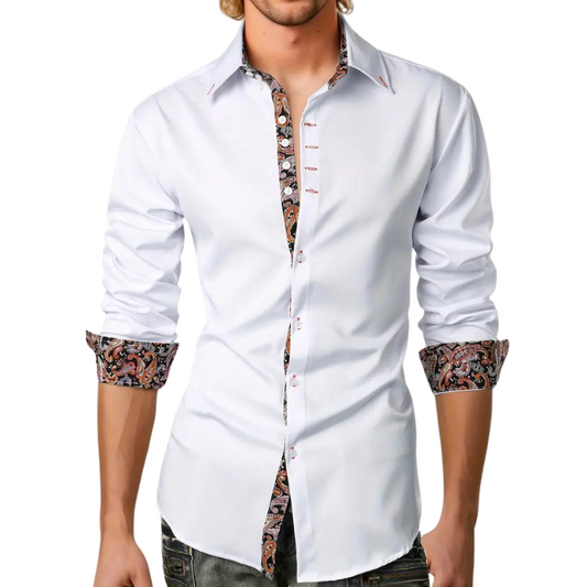 Chemise Longue À Col Classique avec Manches Longues pour Homme | Idéale pour Bureau Et Sorties