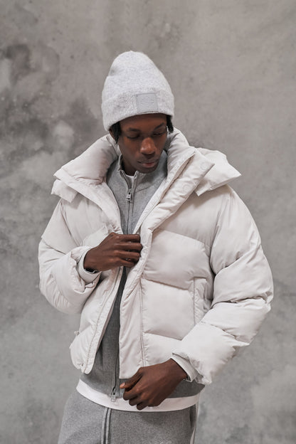 Puffer Matelassé à Capuche Amovible Avec Col Montant Pour Homme | Idéal Pour l’Hiver