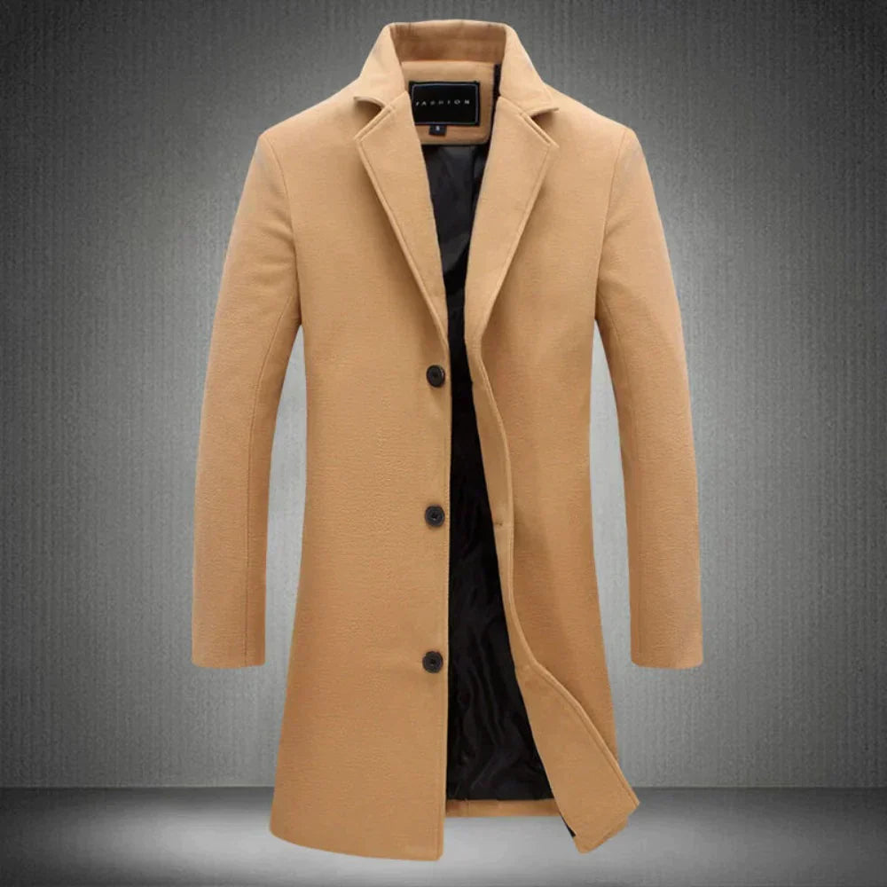 Manteau Long avec Col Classique pour Homme | Idéal pour les Journées Froides
