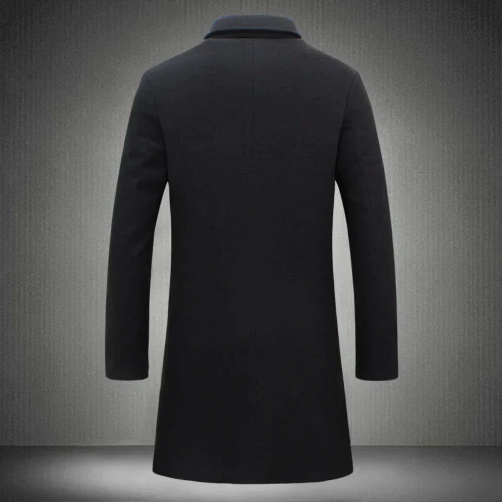 Manteau Long avec Col Classique pour Homme | Idéal pour les Journées Froides