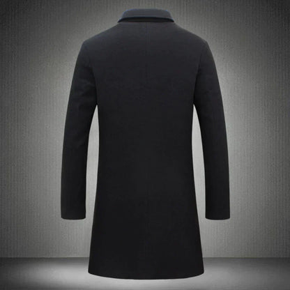 Manteau Long avec Col Classique pour Homme | Idéal pour les Journées Froides