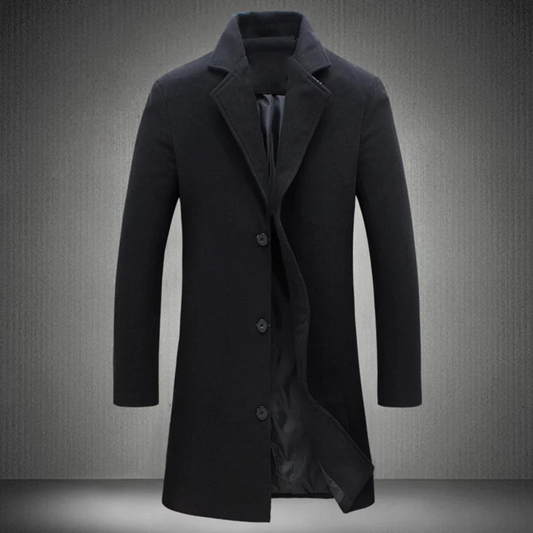 Manteau Long avec Col Classique pour Homme | Idéal pour les Journées Froides