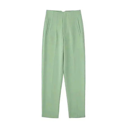 Pantalon Plissé Taille Haute Avec Fermeture Zippée Pour Femmes | Idéal Pour Un Usage Quotidien
