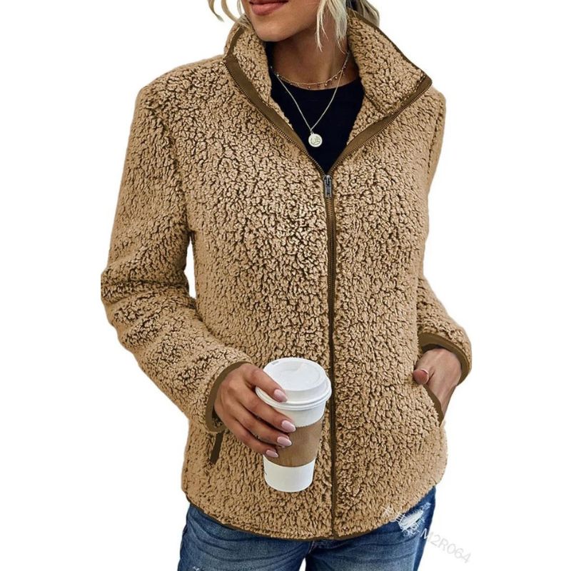 Veste Zippée à Col Montant pour Femme | Idéale pour les Jours Froids