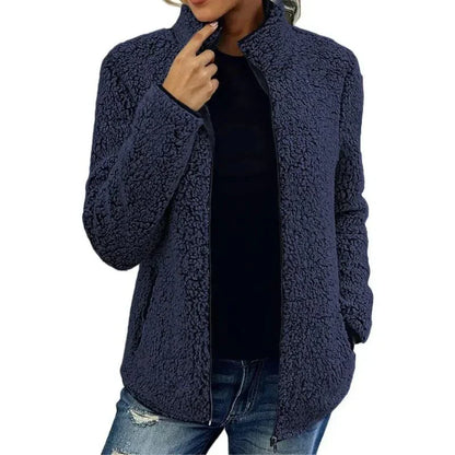 Veste Zippée à Col Montant pour Femme | Idéale pour les Jours Froids