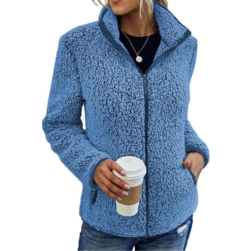 Veste Zippée à Col Montant pour Femme | Idéale pour les Jours Froids