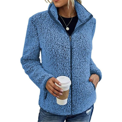 Veste Zippée à Col Montant pour Femme | Idéale pour les Jours Froids