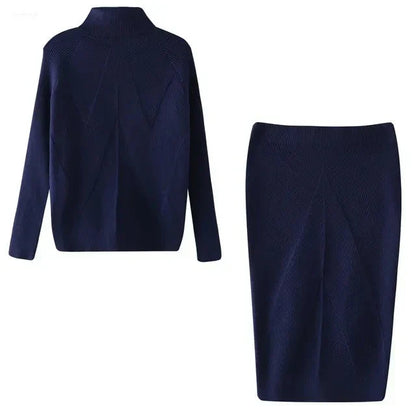 Ensemble Pull À Col Roulé Et Jupe Ajustée Pour Femme | Idéal Pour Les Saisons Fraîches