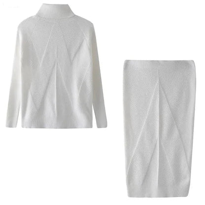 Ensemble Pull À Col Roulé Et Jupe Ajustée Pour Femme | Idéal Pour Les Saisons Fraîches