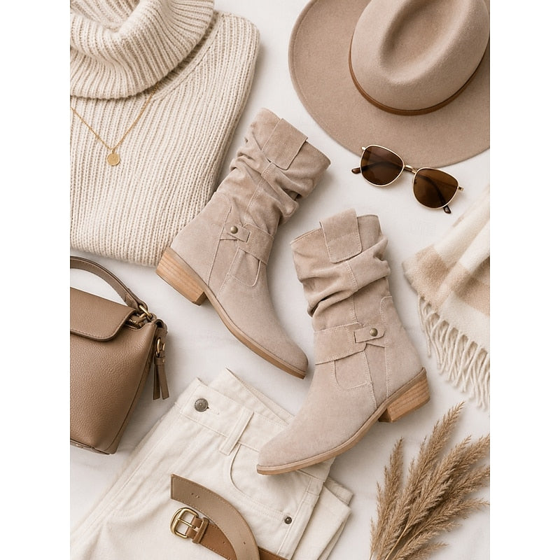 Bottines à sangle avec boucle pour femmes