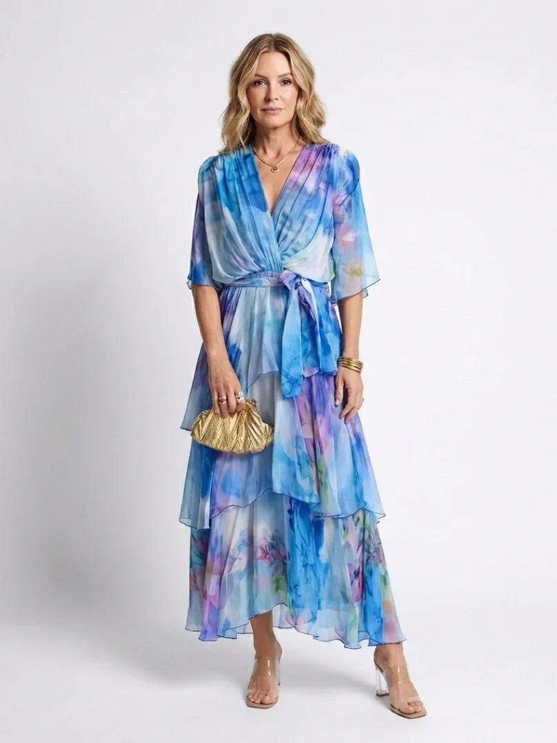 Robe maxi à volants pour femmes