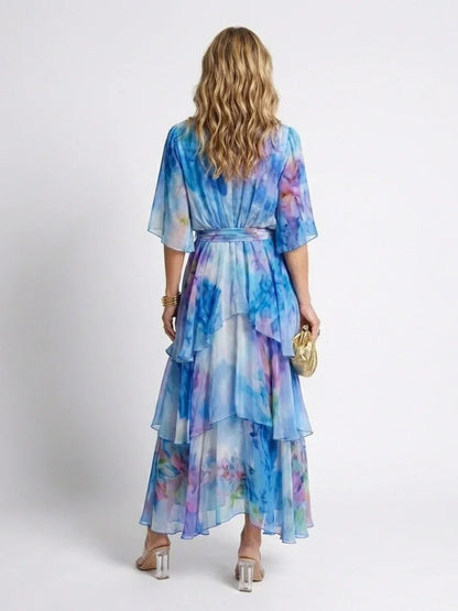 Robe maxi à volants pour femmes