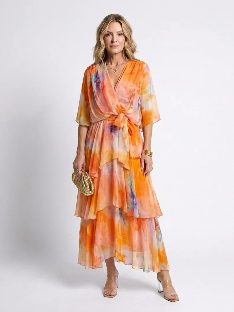 Robe maxi à volants pour femmes