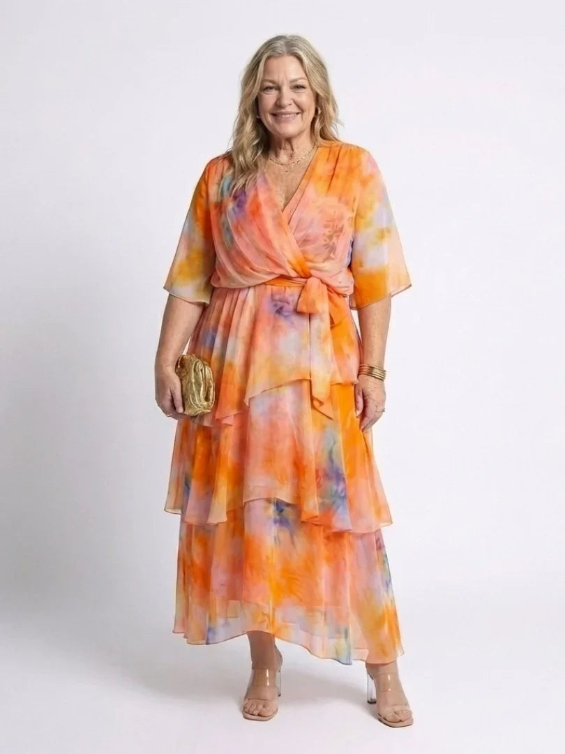Robe maxi à volants pour femmes
