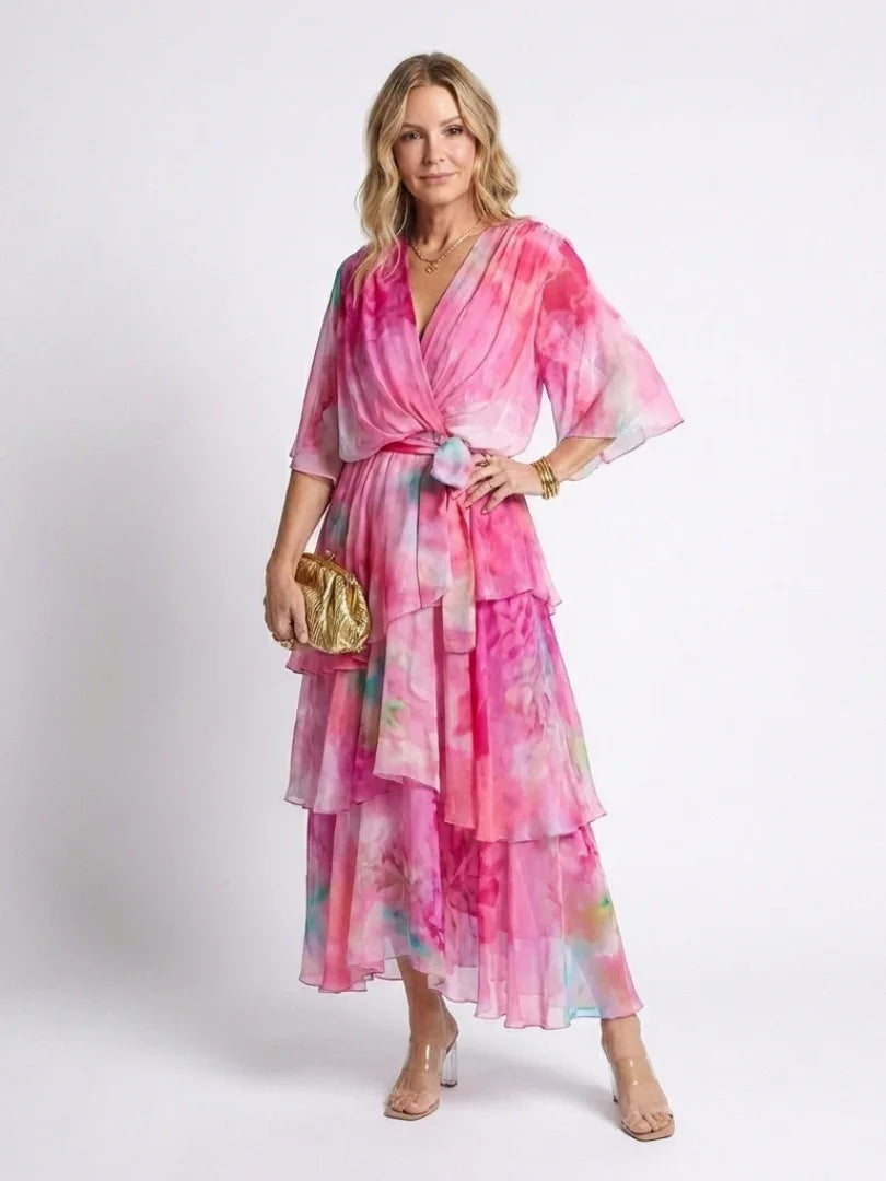 Robe maxi à volants pour femmes