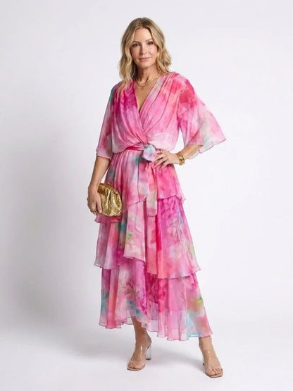 Robe maxi à volants pour femmes