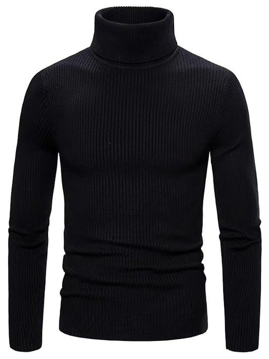 Pull Col Roulé Long Avec Coupe Ajustée Pour Homme | Idéal Pour La Saison Fraîche