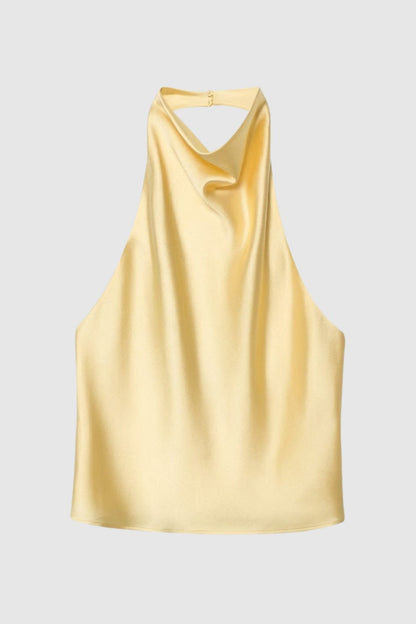 Top Dos Nu Avec Encolure Drapée Et Fermeture Nouée Pour Femme | Idéal Pour Occasions Spéciales