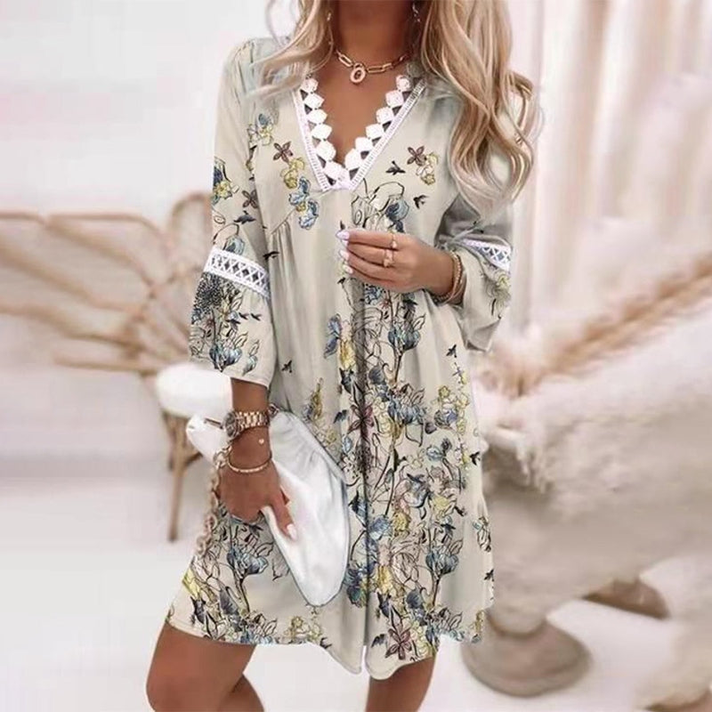 Robe Mini À Motif Bohème Pour Femme | Idéale Pour L'Été Et Les Sorties Décontractées