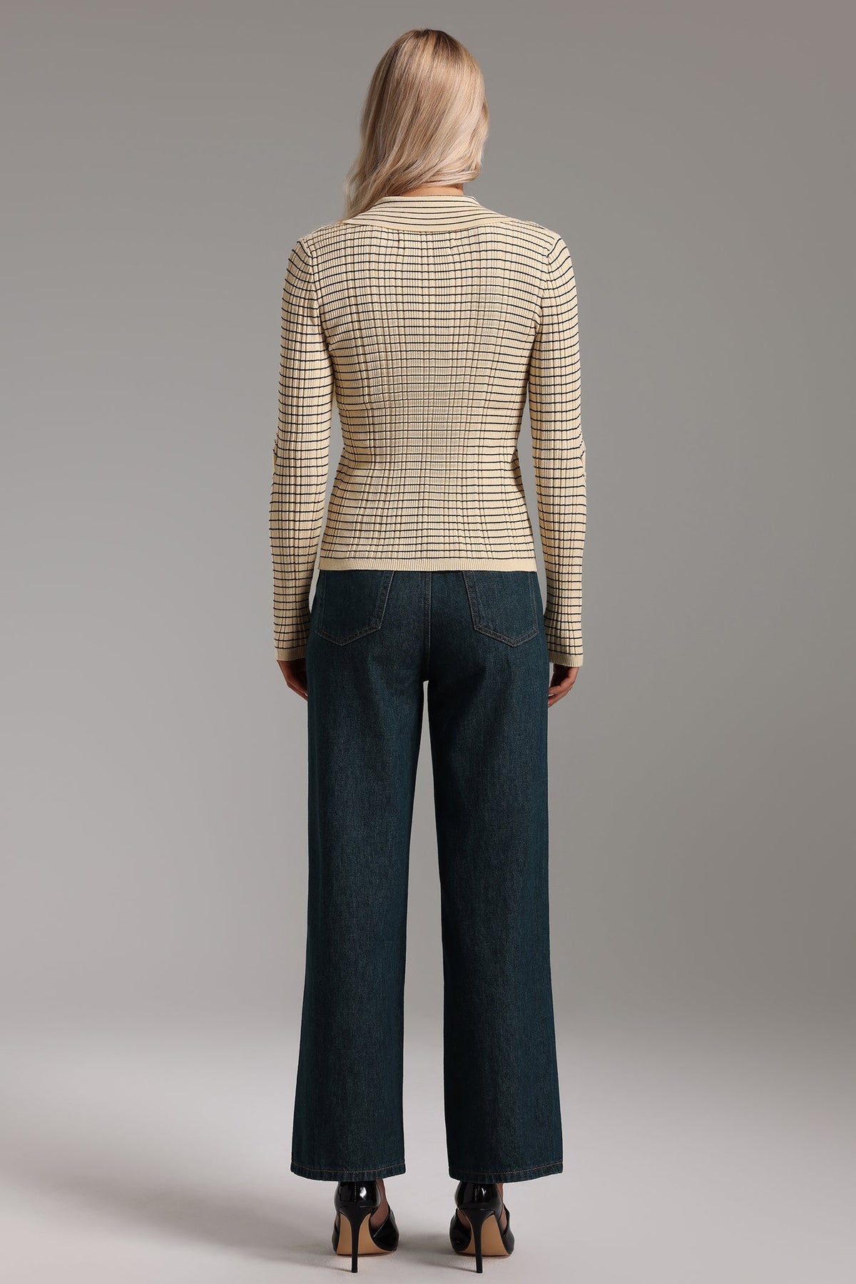 Cardigan Structuré à Col Chemise et Découpes sur Manches pour Femmes | Idéal pour Bureau et Usage Quotidien